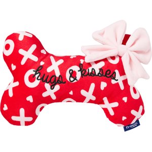 Frisco Valentine Bone Reversible Plush Squeaky Dog Toy