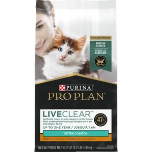 طعام قطط جاف Purina Pro Plan LiveClear Kitten Chicken & Rice Formula