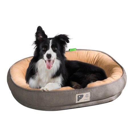 دي ام جي تيك سرير للكلاب، اريكة كلب منفوشة مع دعم من الميموري فوم وجزء سفلي مانع للانزلاق، غطاء قابل للازالة والغسل، اريكة مريحة لتقويم العظام للكلاب والقطط الصغيرة والمتوسطة والكبيرة، (مقاس L، 60 ×