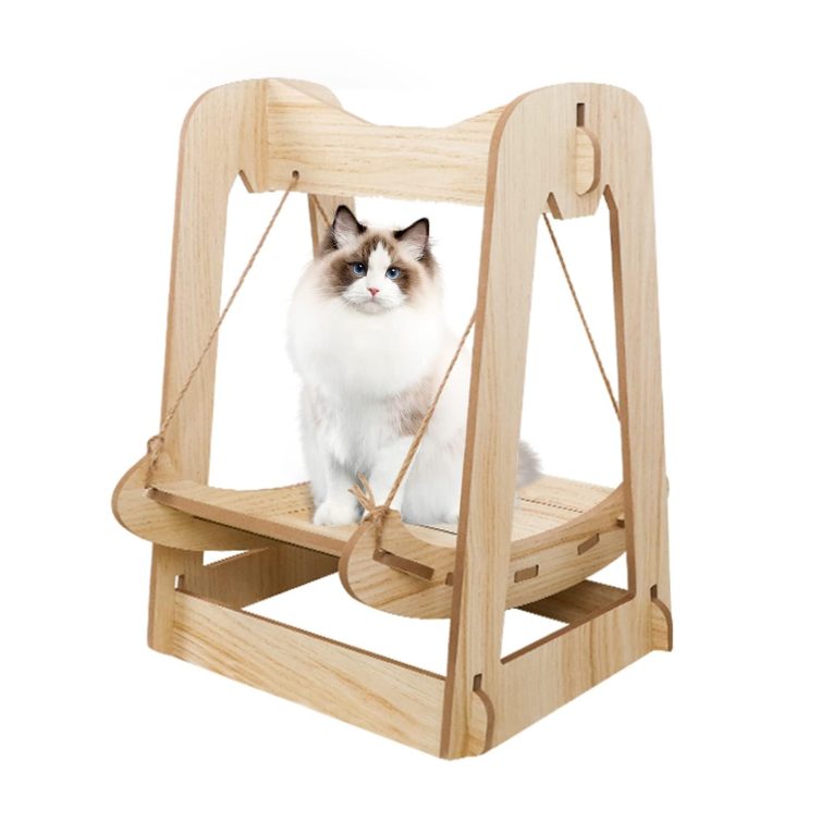 سرير ارجوحة للقطط والحيوانات الاليفة من بومبومبوم، اثاث للقطط في الهواء الطلق، لعبة ارجوحة معلقة للقطط في الاماكن المغلقة، سرير نوم للقطط لجميع المواسم، للاستخدام الداخلي والخارجي للحيوانات الاليفة