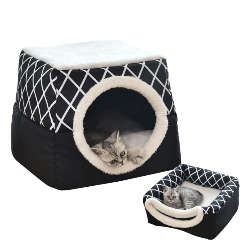 منزل حيوانات اليفة مريح دافئ ناعم قابل للطي بشكل كبسولة فضاء رائعة للقطط والكلاب (لون اسود)