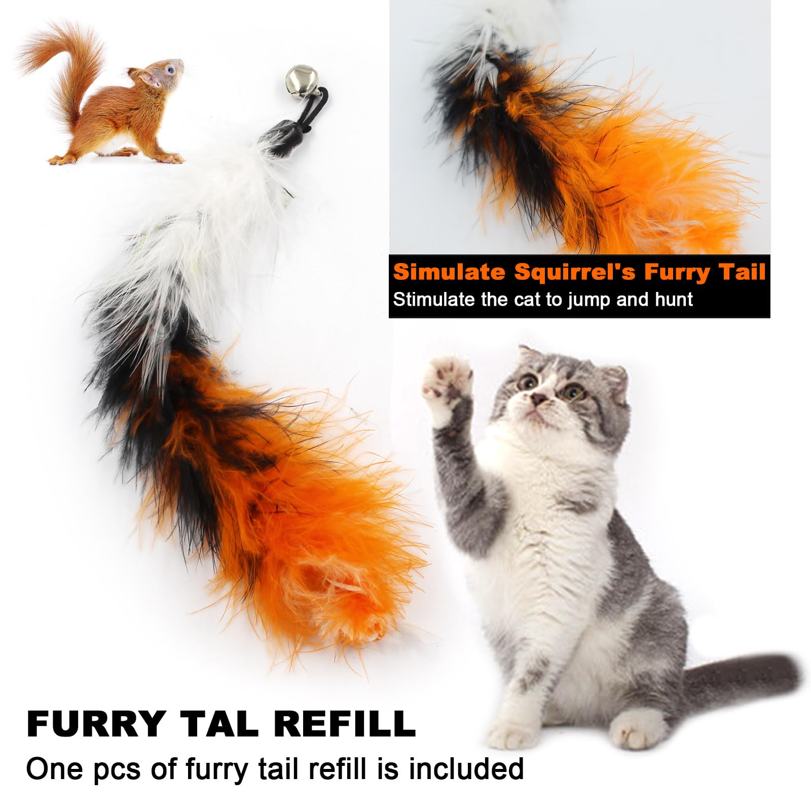 12 قطعة من ألعاب القطط من اس ال اي، ألعاب تفاعلية للقطط مع أجراس، لعبة عصا القطط بألوان مختلفة من الريش، طريقة سريعة لجذب انتباه قطتك، مناسبة للقطط التي تلعب في الداخل