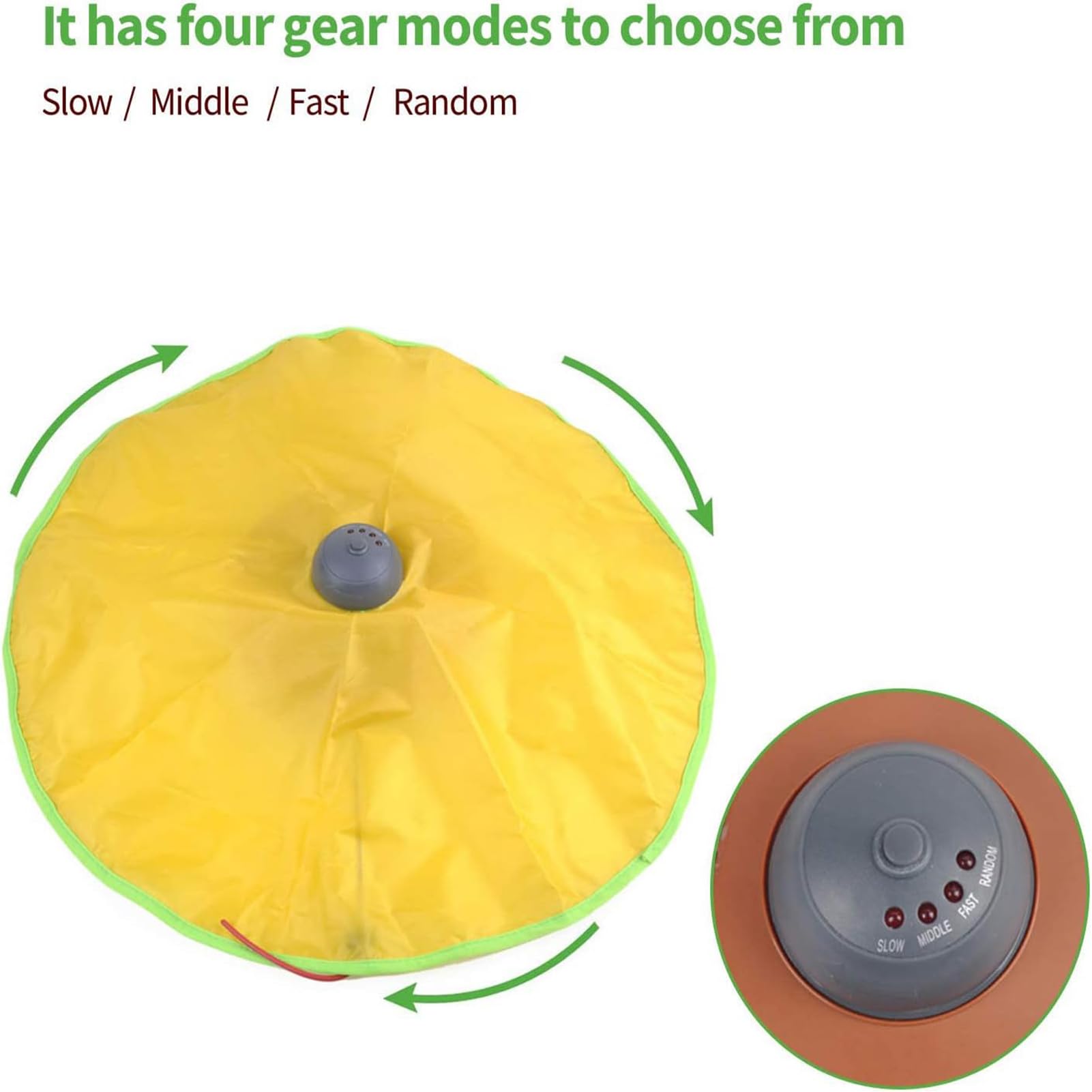 ألعاب قطط اوتوماتيكية للقطط، لعبة عصا القطط تفاعلية إلكترونية مخفية الحركة، عصا مطاردة للقطط الصغيرة بغطاء متحرك، بطيئة الحركة من اندجوجو