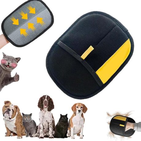 انوان قفاز لازالة شعر الحيوانات الاليفة، قفازات كهربائية مزدوجة الجوانب قابلة لاعادة الاستخدام، قفازات العناية بالقطط، لتنظيف شعر الحيوانات الاليفة/تنظيف الملابس/الاريكة/الكارب/الكارب