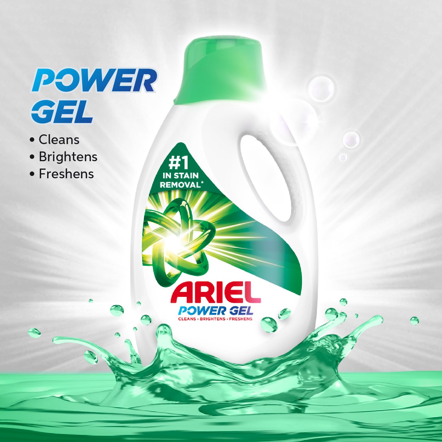 جل سائل غسيل الملابس الأوتوماتيكية من أريال، رائحة أصلية، غسيل نظيف خالٍ من البقع، 4 لتر قد يختلف تصميم العبوة