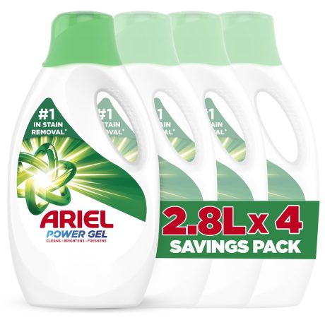 جل سائل غسيل الملابس الأوتوماتيكية من أريال، رائحة أصلية، غسيل نظيف خالٍ من البقع، 4 لتر قد يختلف تصميم العبوة