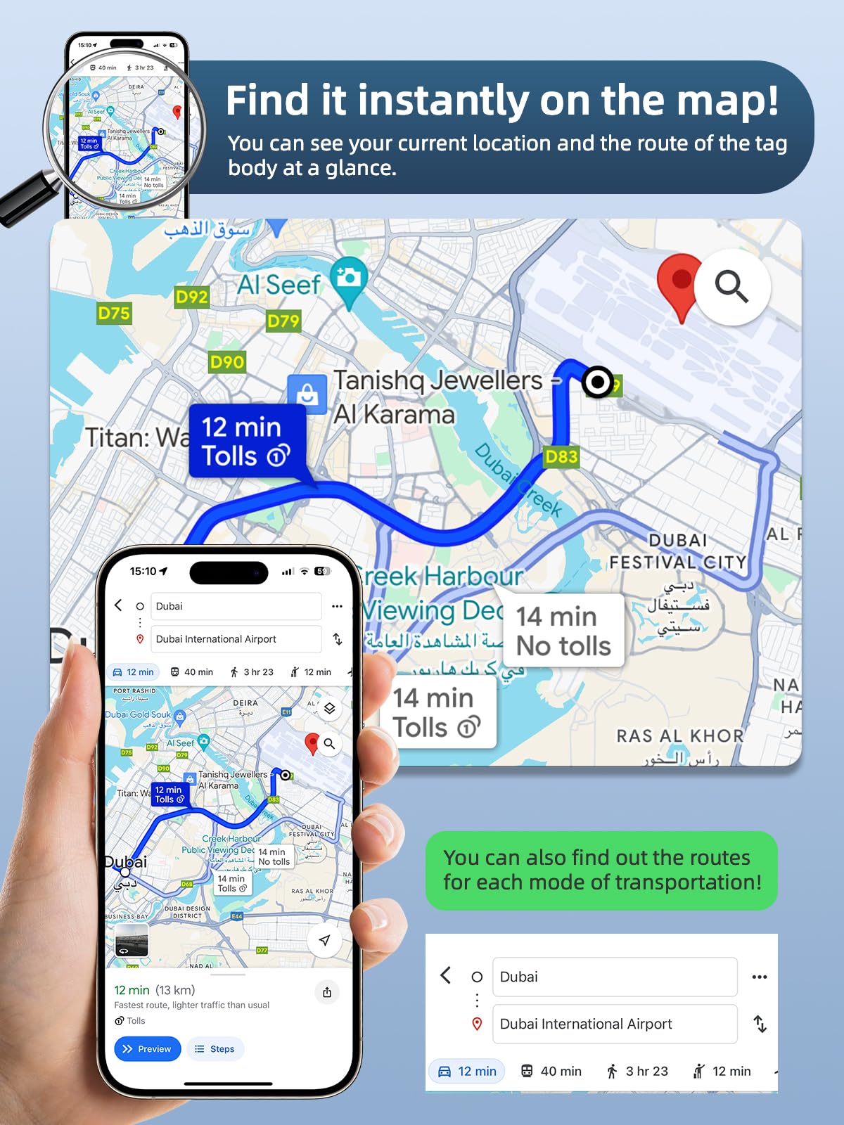 جهاز تتبع الامتعة الذكي ايرتاج يعمل مع ابل فايند ماي (اي او اس فقط)، خفيف الوزن وصغير للغاية، يمكن تعليقه على الاطفال وكبار السن والامتعة والقطط والكلاب والمفاتيح والحقائب من جلوبكس (عبوة من قطعتين)
