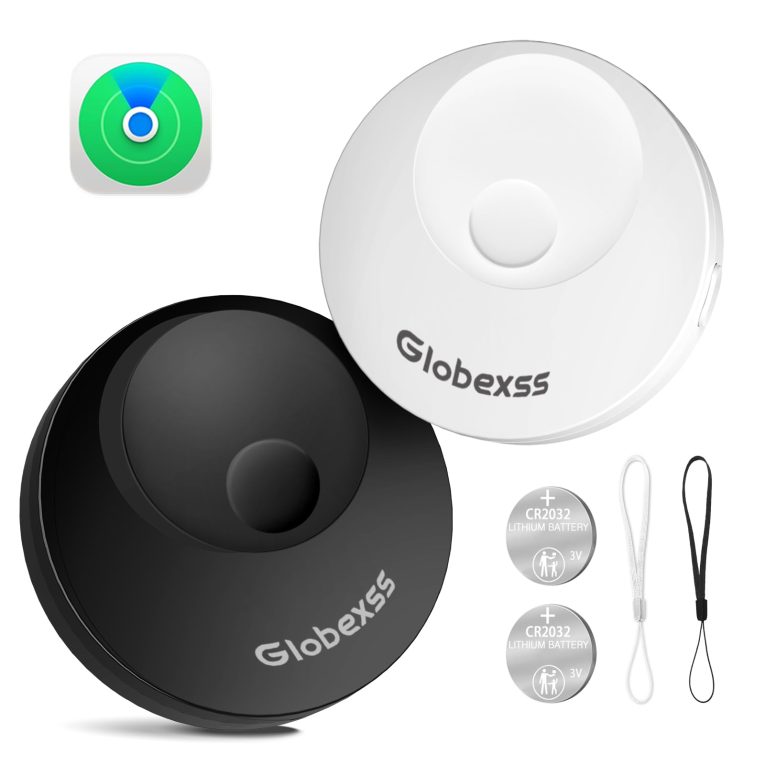 جهاز تتبع الامتعة الذكي ايرتاج يعمل مع ابل فايند ماي (اي او اس فقط)، خفيف الوزن وصغير للغاية، يمكن تعليقه على الاطفال وكبار السن والامتعة والقطط والكلاب والمفاتيح والحقائب من جلوبكس (عبوة من قطعتين)