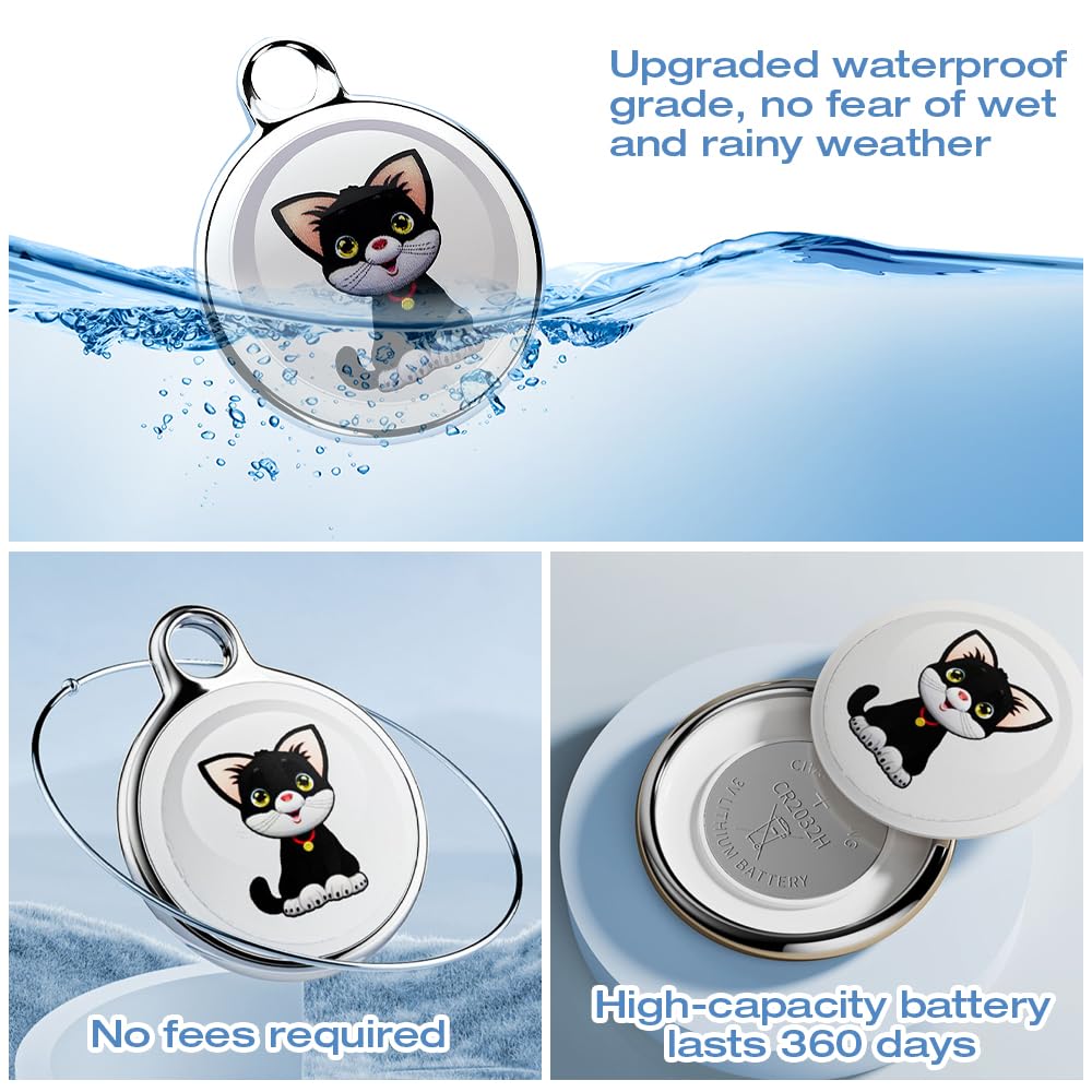 جهاز تتبع جي بي اس من اكس بي جيه بي كيه سي، جهاز تتبع القطط والكلاب، جهاز تتبع صغير مع طوق، جهاز تتبع جي بي اس للقطط، مقاوم للماء، تتبع مواقع الكلاب والقطط في الوقت الحقيقي