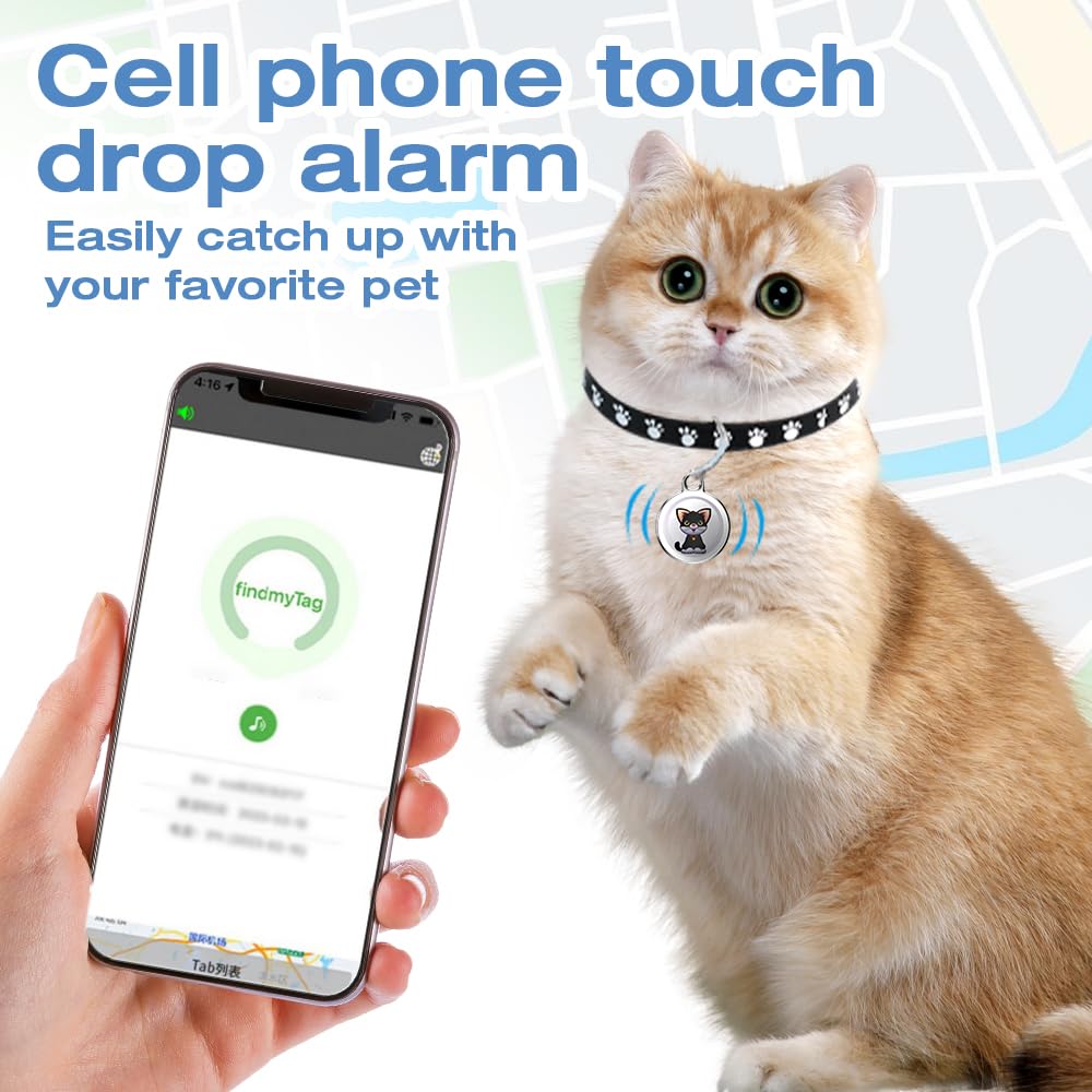 جهاز تتبع جي بي اس من اكس بي جيه بي كيه سي، جهاز تتبع القطط والكلاب، جهاز تتبع صغير مع طوق، جهاز تتبع جي بي اس للقطط، مقاوم للماء، تتبع مواقع الكلاب والقطط في الوقت الحقيقي