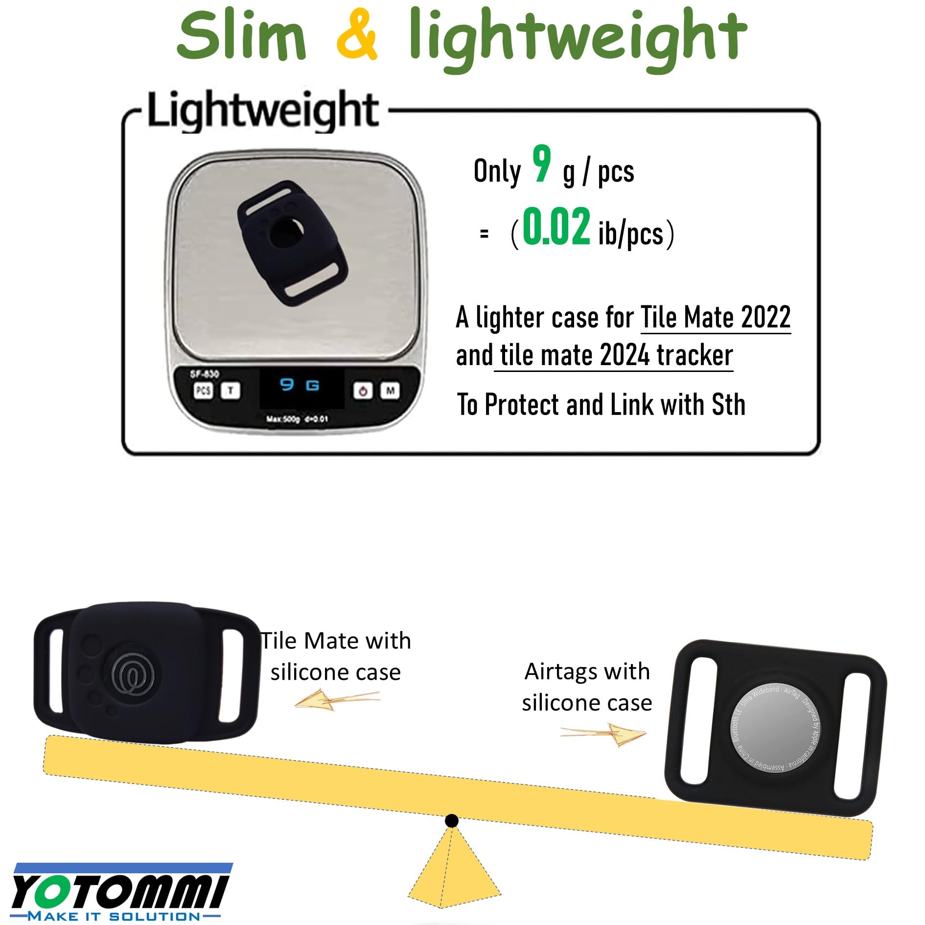 حافظة سيليكون لجهاز تايل ميت 2022 للحيوانات الاليفة والكلاب والقطط، ملحقات غطاء متوافقة مع جهاز التتبع مضاد للخدش، حامل قوي وامن وخفيف الوزن لحماية طوق الكلاب والاطفال (اسود)