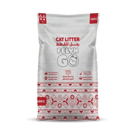 رمل فضلات القطط جو بنكهة التوت المختلط من فيلين، 20 كجم