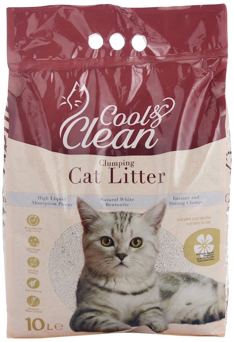 رمل فضلات القطط كول اند كلين من باتيماكس، برائحة بودرة الأطفال، 10 لتر