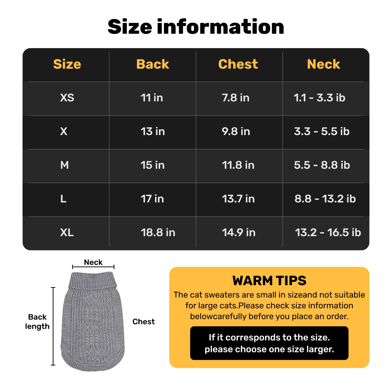 سويتر محبوك سادة بلون كريمي للقطط والكلاب الصغيرة من جودون، مقاس L، مناسب للشتاء، للجنسين، قبة مدورة بدون اكمام، سهل الارتداء، يمكن غسله في الغسالة، عبوة واحدة