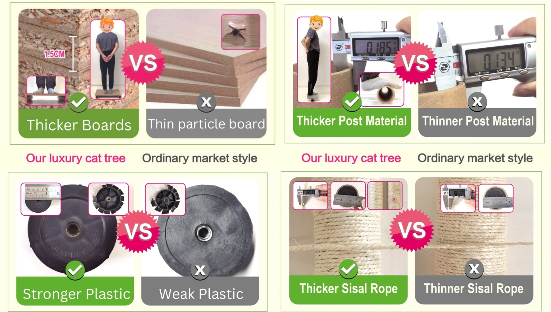 شجرة كبيرة للقطط من جو بيت كلوب، باللون البيج