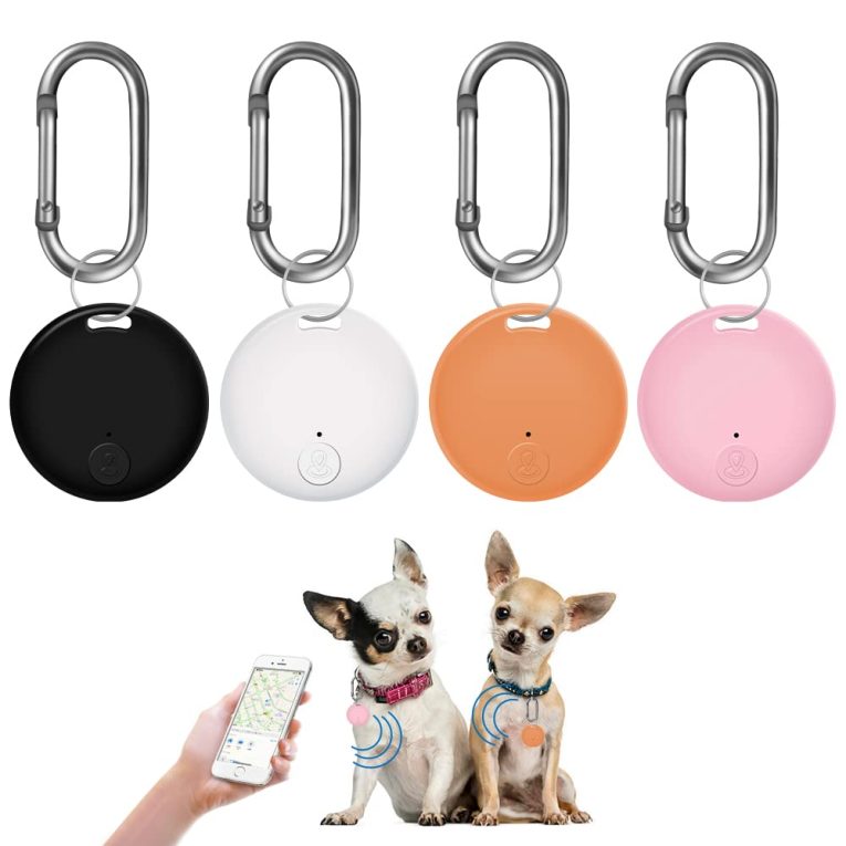 طقم جهاز تعقب ذكي للمفاتيح يعمل بالبلوتوث ونظام تحديد المواقع من 4 قطع من سينبوس، ميزة منبه مضاد للضياع، زر لصور السيلفي والتحكم بغالق الكاميرا، لمفاتيح السيارة والحيوانات الاليفة والشنط والمحافظ