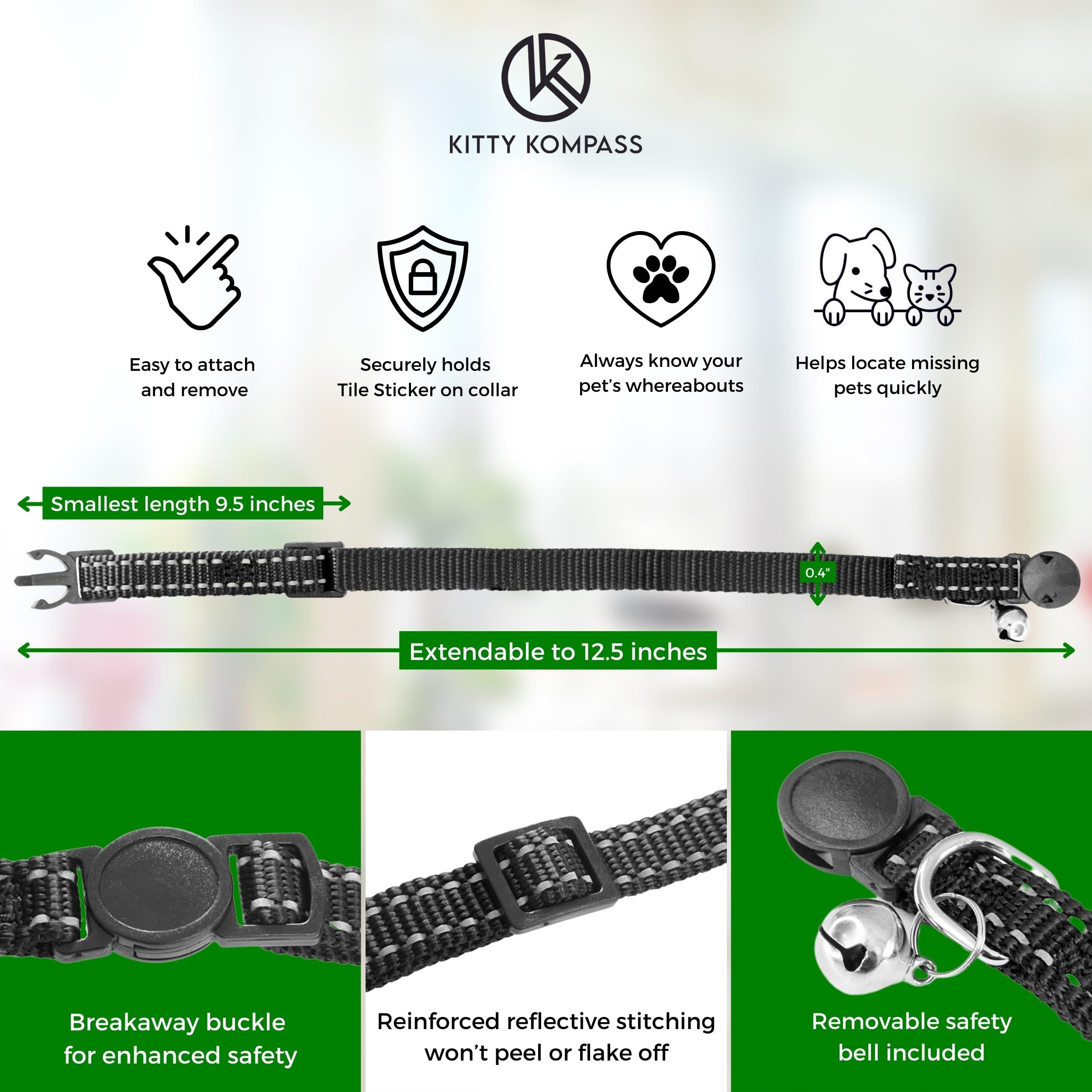 طوق تتبع للقطط من كيتي كومباس (بينك)