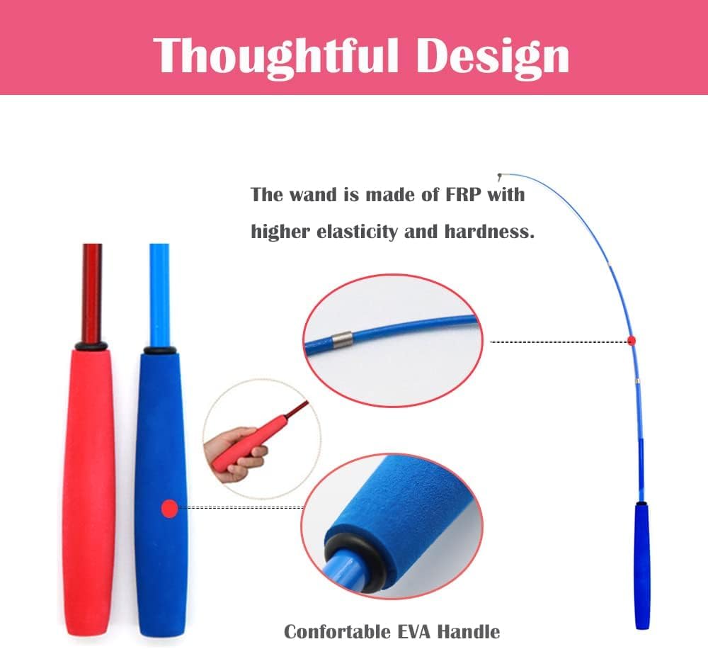 عصا لعبة للقطط من اليبرول، العاب ريشة قابلة للسحب واعادة تعبئة بديلة باجراس، العاب تفاعلية للقطط لجميع انواع القطط الصغيرة