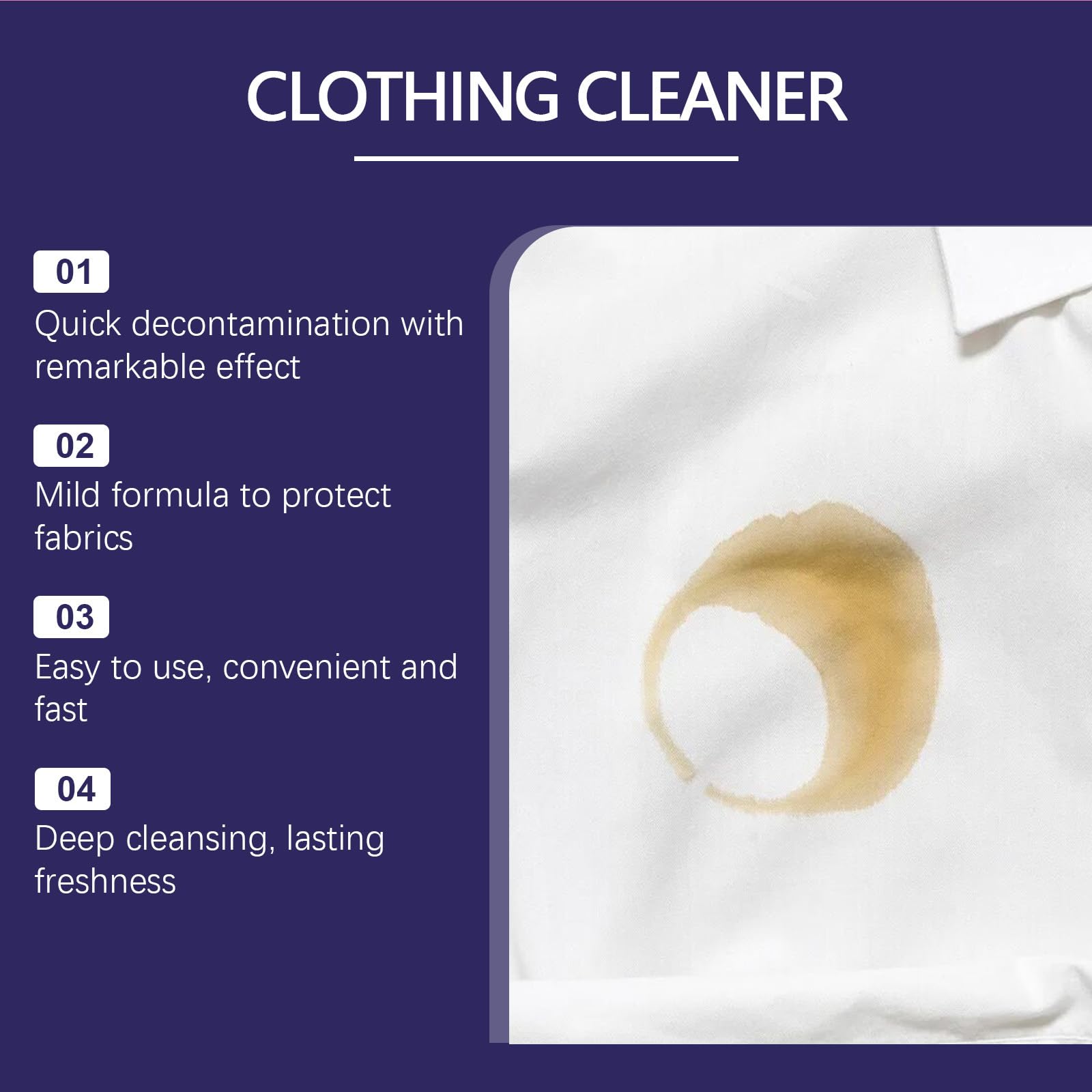 كاستويف مزيل بقع الغسيل، مزيل بقع الملابس بالانزيم النشط، مزيل بقع زيت الملابس، مزيل البقع الانزيمية، منظف البقع العنيدة (120 مل)