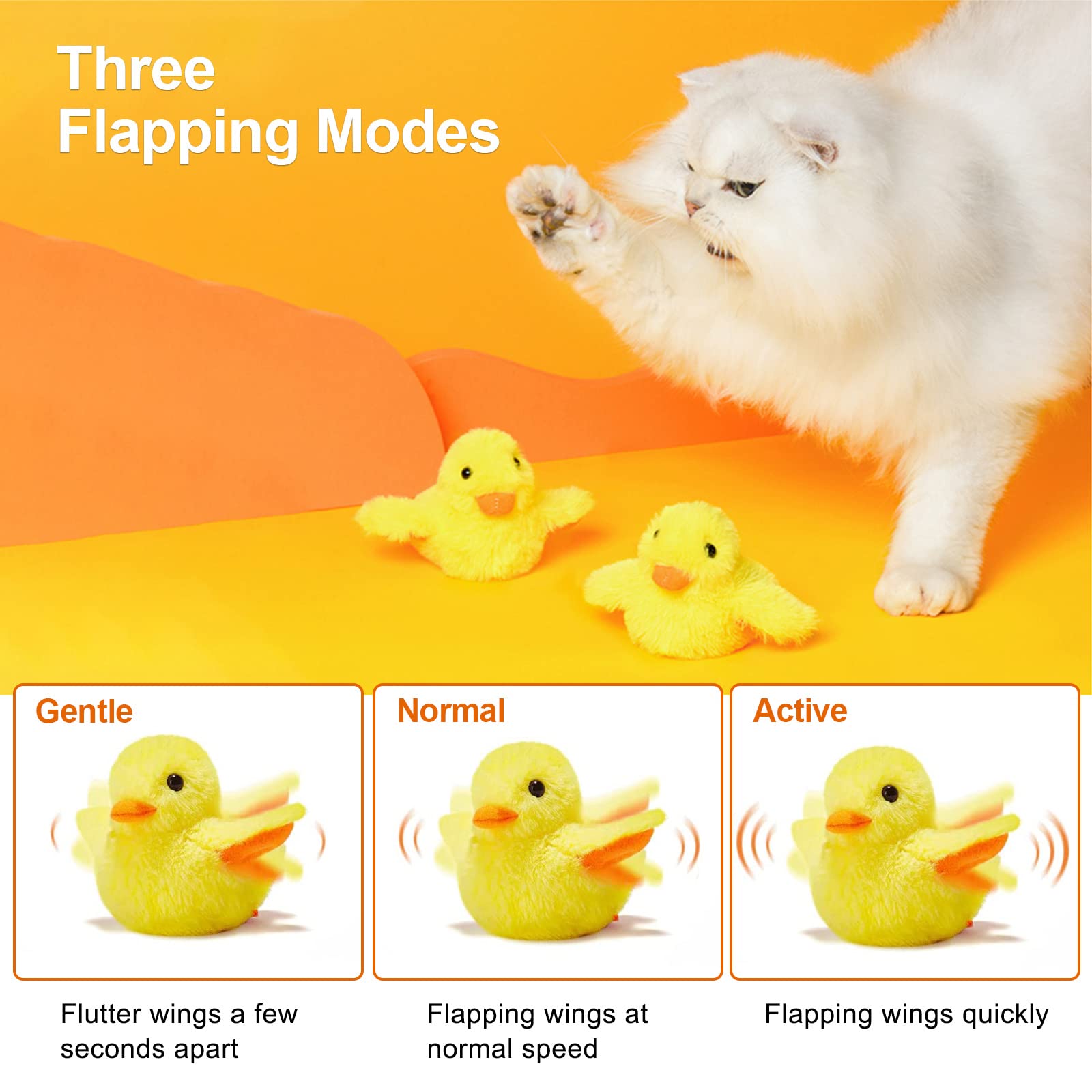 لعبة بطة تفاعلية للقطط في الاماكن المغلقة، لعبة لطيفة وناعمة وقابلة لاعادة الشحن بمنفذ USB، لعبة نعناع بري من القطيفة قابلة لاعادة التعبئة بتصميم واقعي واجنحة كهربائية ترفرف لتدريب القطط