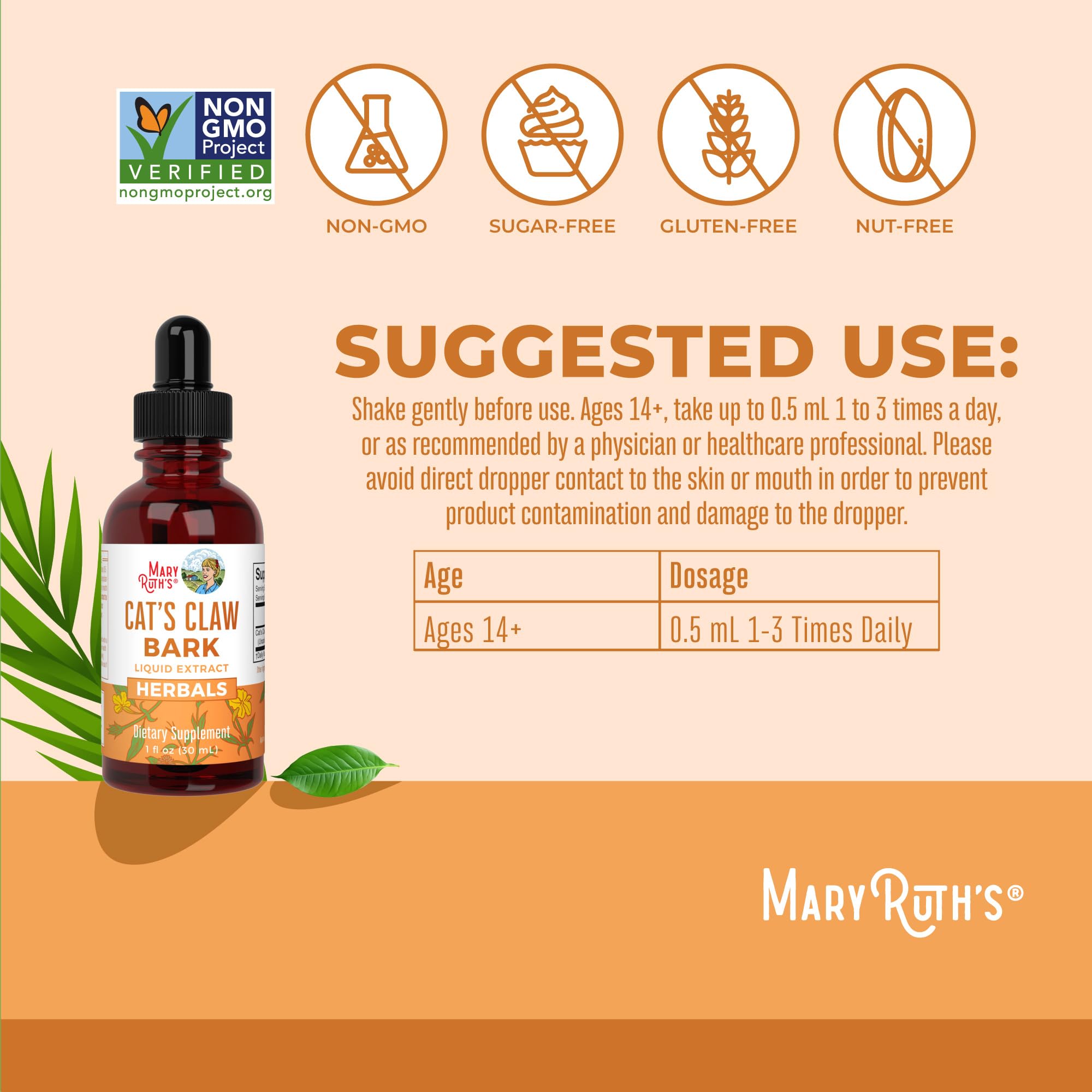 مخلب القطط | صبغة مخلب القطط العضوية من وزارة الزراعة الامريكية | سائل مخلب القطط لدعم المفاصل | مكمل قطرات لصحة الجهاز الهضمي | مزيج عشبي لدعم المناعة | نباتي | غير معدل وراثيًا | خالٍ من الجلوتين |