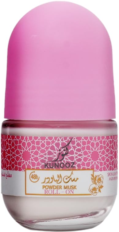 مزيل عرق رول اون باودر برائحة المسك، من كنوز، سعة 50 مل