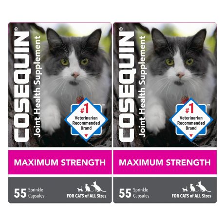 مكمل غذائي لصحة المفاصل للقطط من نوتراماكس - مع الجلوكوزامين وشوندروتن، عبوتان، 110 كبسولة اجمالية
