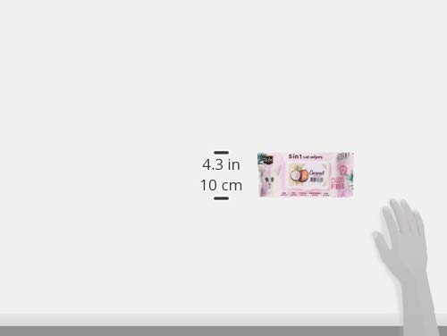 مناديل مبللة للقطط 5 في 1 بجوز الهند من كيت كات زهري فاتح كت