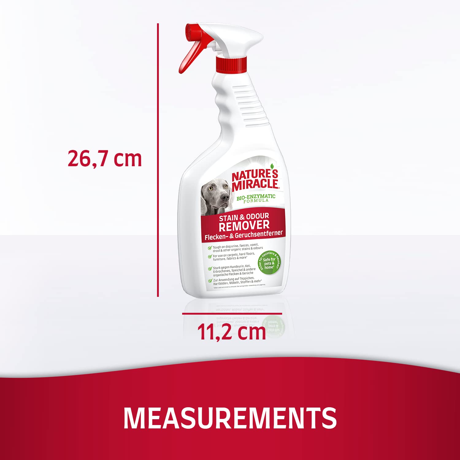 نيتشرز ميراكل مزيل البقع والروائح الكريهة للكلاب - تركيبة انزيمية حيوية 709 مل