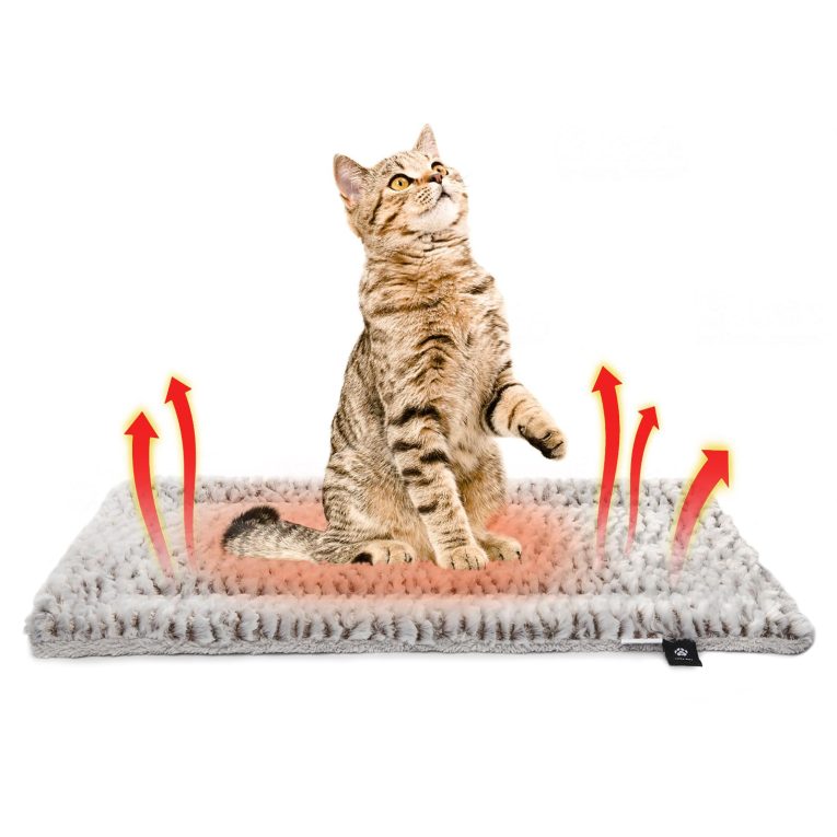 وسادة قطط ذاتية التسخين، سرير قطط ذاتي الدفء، 23 انش × 19 انش، بساط قطط حراري قابل للغسل، بساط للحيوانات الاليفة في الخريف والشتاء للاستخدام الداخلي والخارجي والقطط الكبيرة والجراء والكلاب الصغيرة