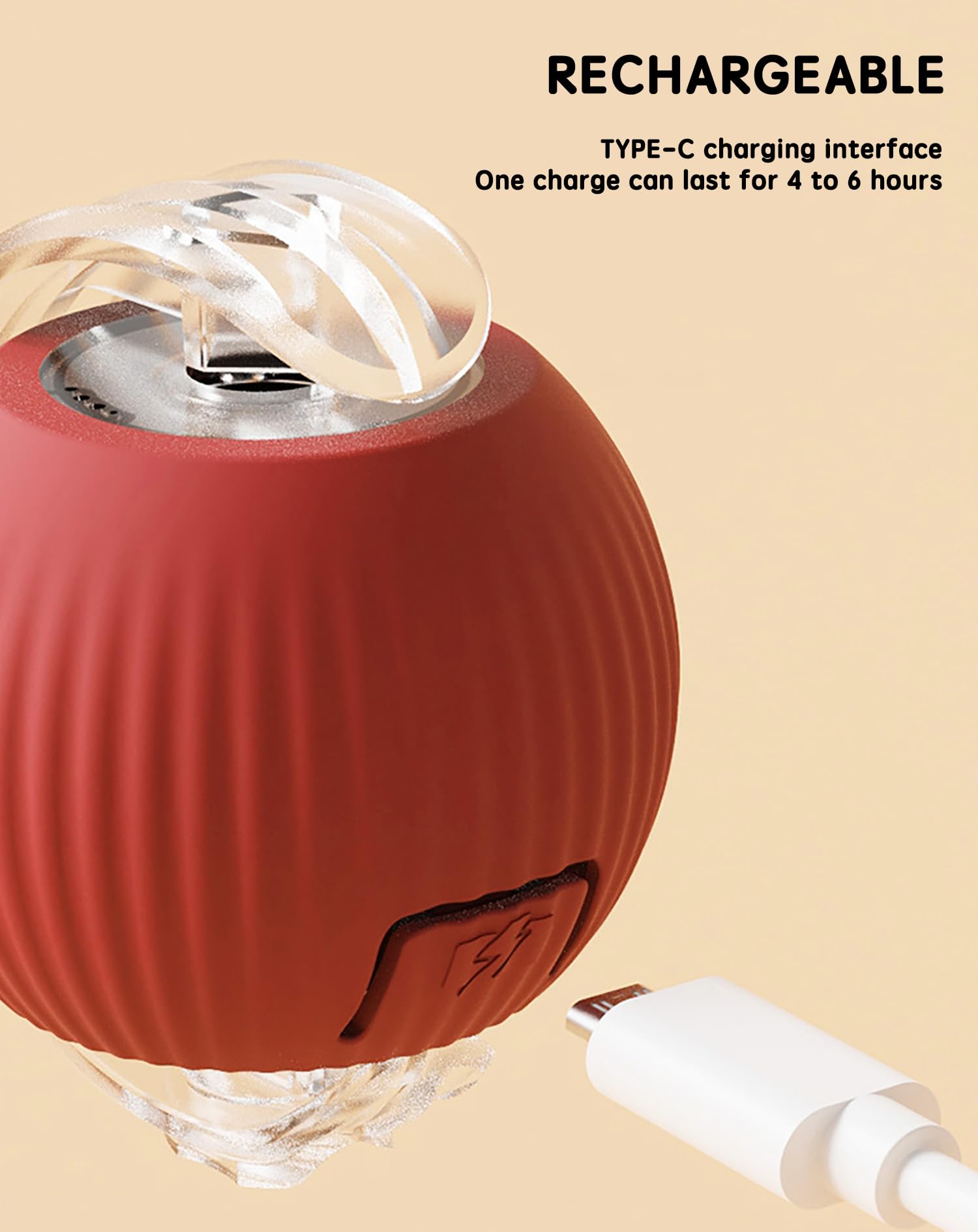 HJQYQ Interactive Rolling Ball, Self Rolling Cat Ball Interactive Cat Toys, Moving Dog Toys, 360° Smart Automatic Electric Dog Balls with Replacement Rope of Dogs (green)