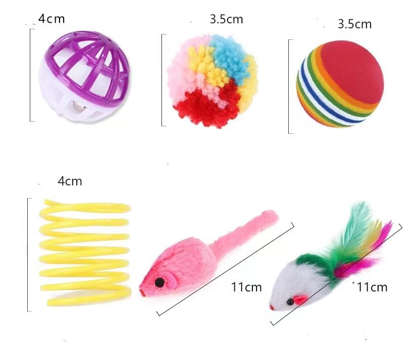 13 قطعة من العاب القطط من ويزشوغول، مجموعة العاب دوارة من 3 مستويات، العاب دوارة تفاعلية للقطط المنزلية، العاب تفاعلية للقطط بشكل الفئران، العاب زنبركية، العاب كرات متنوعة للقطط.
