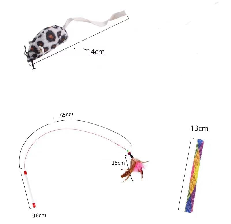 13 قطعة من العاب القطط من ويزشوغول، مجموعة العاب دوارة من 3 مستويات، العاب دوارة تفاعلية للقطط المنزلية، العاب تفاعلية للقطط بشكل الفئران، العاب زنبركية، العاب كرات متنوعة للقطط.