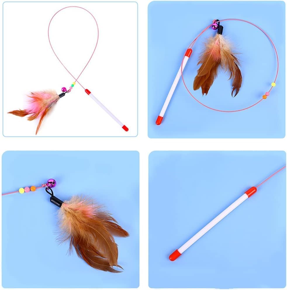 13 قطعة من العاب القطط من ويزشوغول، مجموعة العاب دوارة من 3 مستويات، العاب دوارة تفاعلية للقطط المنزلية، العاب تفاعلية للقطط بشكل الفئران، العاب زنبركية، العاب كرات متنوعة للقطط.