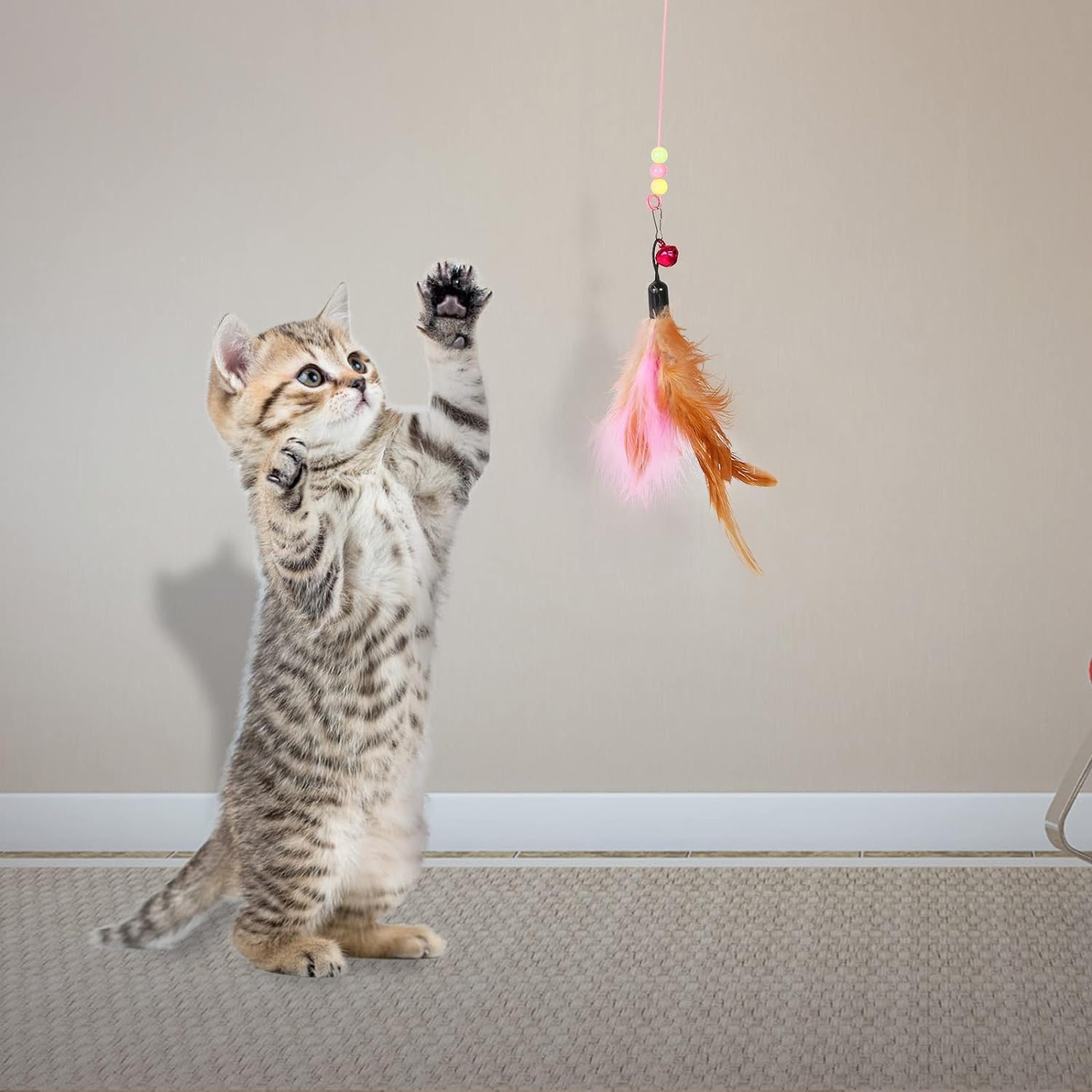 13 قطعة من العاب القطط من ويزشوغول، مجموعة العاب دوارة من 3 مستويات، العاب دوارة تفاعلية للقطط المنزلية، العاب تفاعلية للقطط بشكل الفئران، العاب زنبركية، العاب كرات متنوعة للقطط.