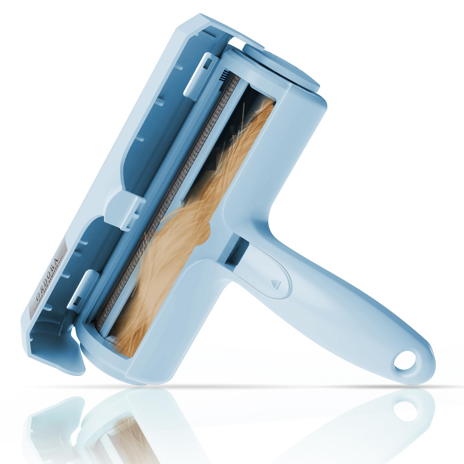 أداة لإزالة الشعر القابلة لإعادة الاستخدام، بكرة شعر الحيوانات الأليفة للقطط والأرائك والأثاث والسجاد والفراش، بكرات تنظيف محمولة ومزيل مناسب لفرو الكلاب، من اوردورا