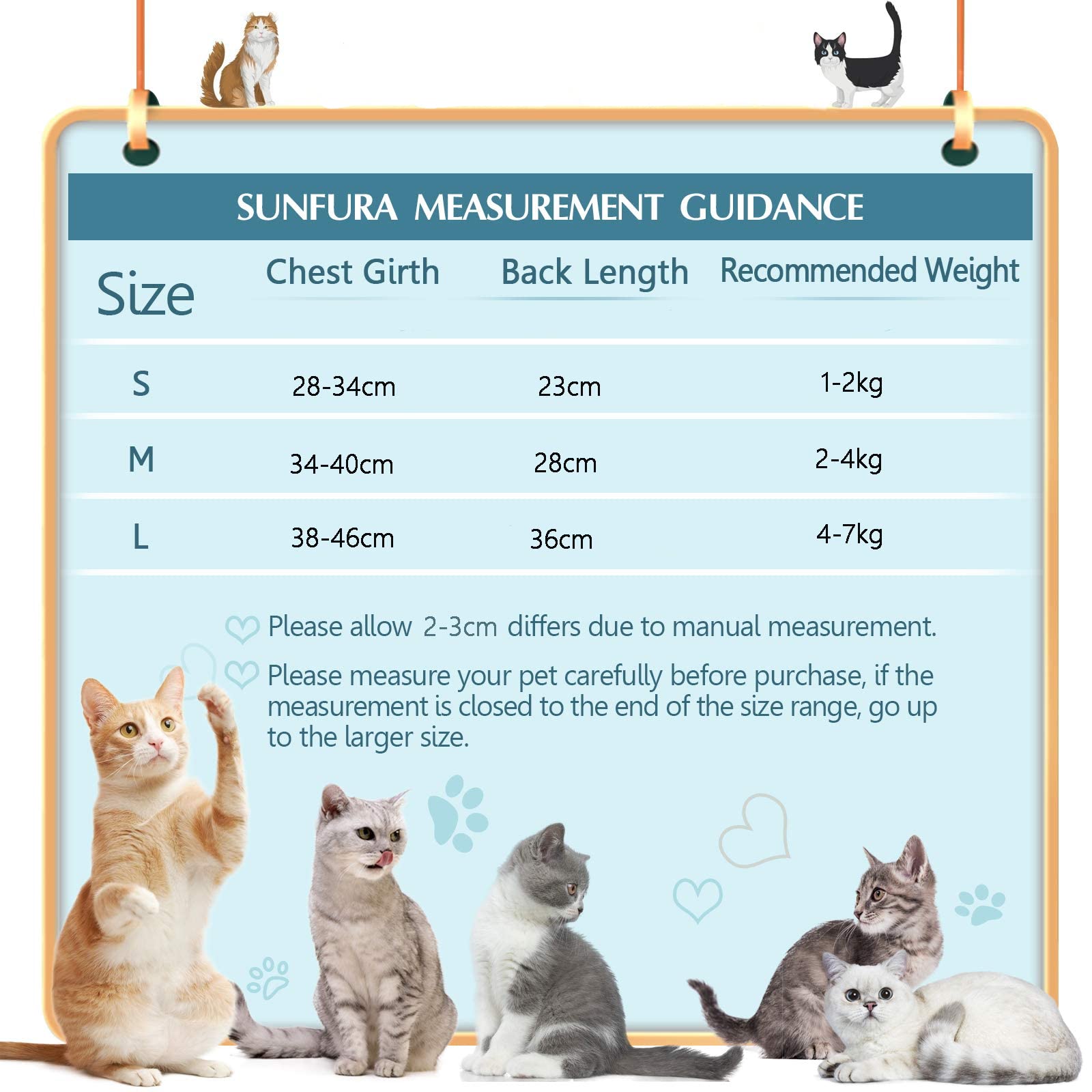 ارابيست بدلة تعافي للقطط من جروح البطن، بدلة مريحة للتعافي الجراحي للحيوانات الاليفة، مضادة للعق للجروح للقطط المتوسطة (S)