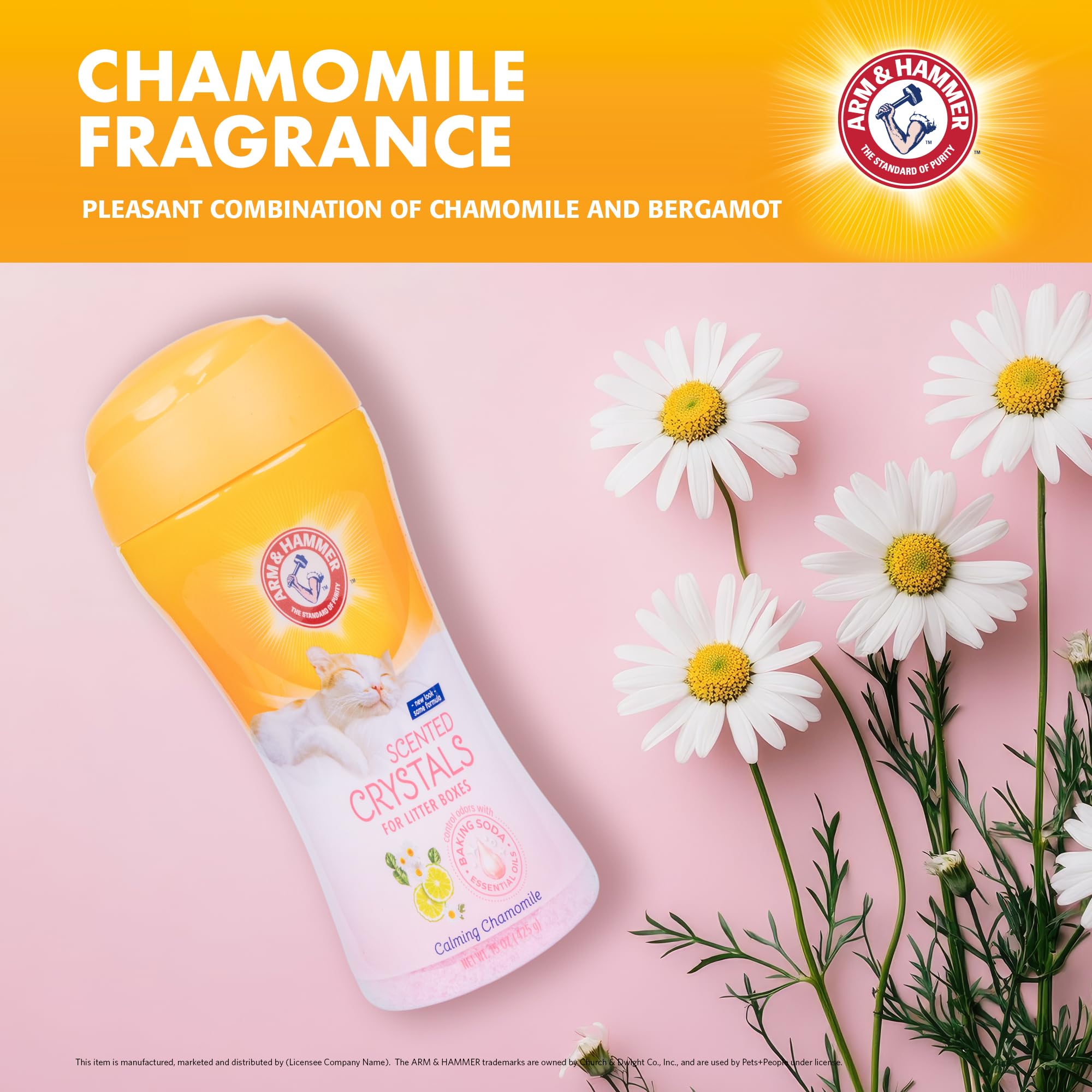 ارم اند هامر مزيل الروائح الكريهة من كات كريستال لصندوق فضلات القطط - مزيل رائحة فضلات القطط برائحة اللافندر والفانيليا المهدئة - تحكم كريستالي في الرائحة لتنظيف الفوضى للقطط - لوازم منزلية للحيوانات