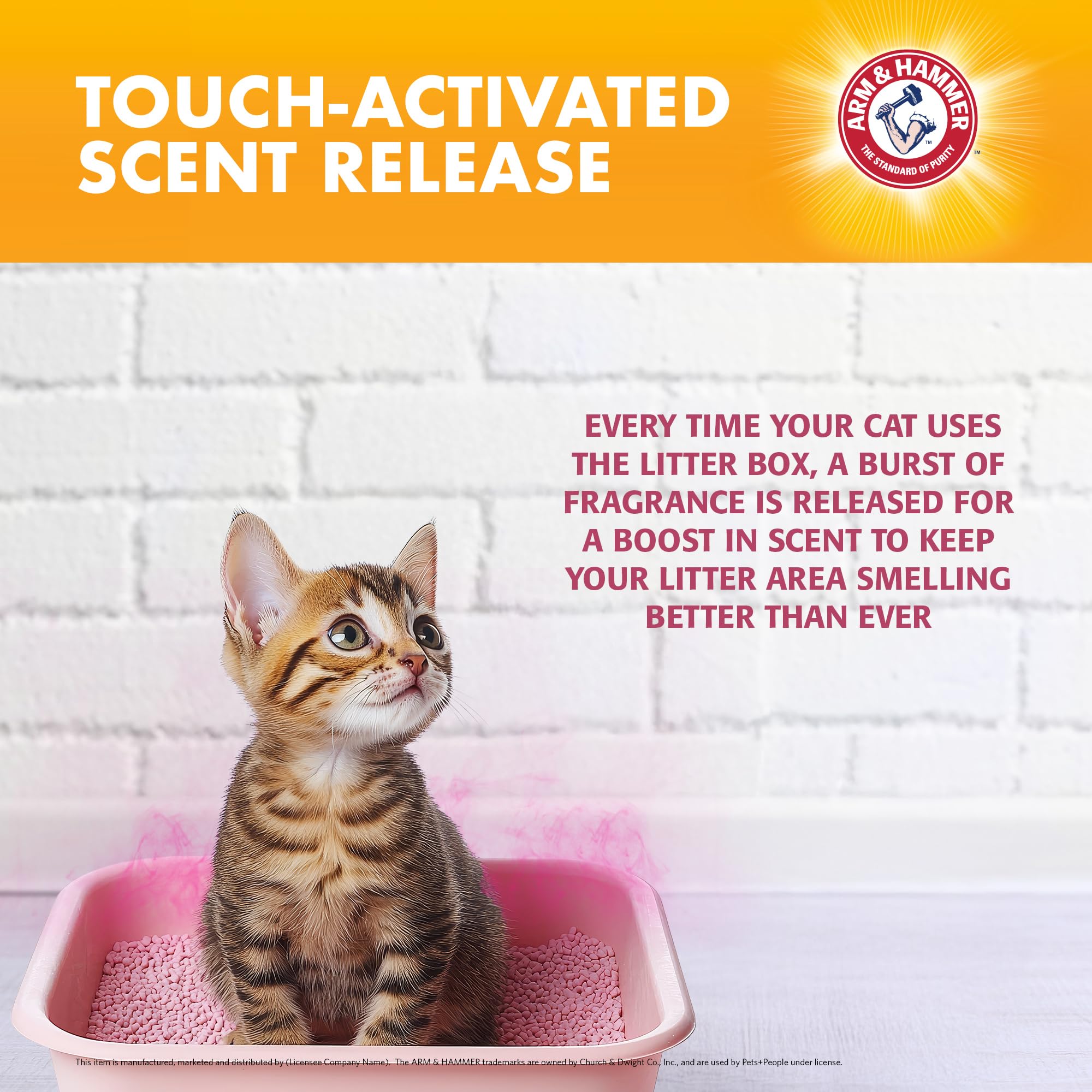 ارم اند هامر مزيل الروائح الكريهة من كات كريستال لصندوق فضلات القطط - مزيل رائحة فضلات القطط برائحة اللافندر والفانيليا المهدئة - تحكم كريستالي في الرائحة لتنظيف الفوضى للقطط - لوازم منزلية للحيوانات