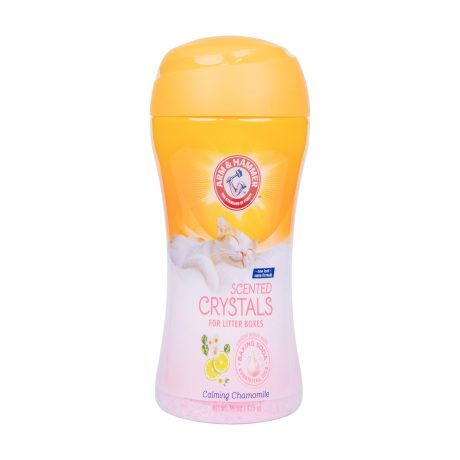 ارم اند هامر مزيل الروائح الكريهة من كات كريستال لصندوق فضلات القطط - مزيل رائحة فضلات القطط برائحة اللافندر والفانيليا المهدئة - تحكم كريستالي في الرائحة لتنظيف الفوضى للقطط - لوازم منزلية للحيوانات