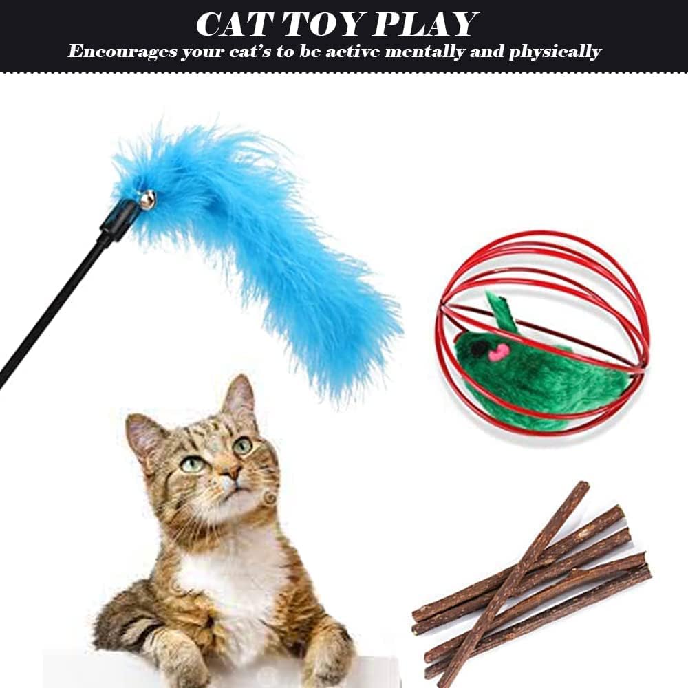 اس 2 سي 28 قطعة من ملحقات العاب القطط التفاعلية - ملحقات للقطط الداخلية، العاب القطط، نفق وخيمة، العاب القطط للعض، العاب القطط للقطط، لعبة سمكة للقطط لمحبي القطط..