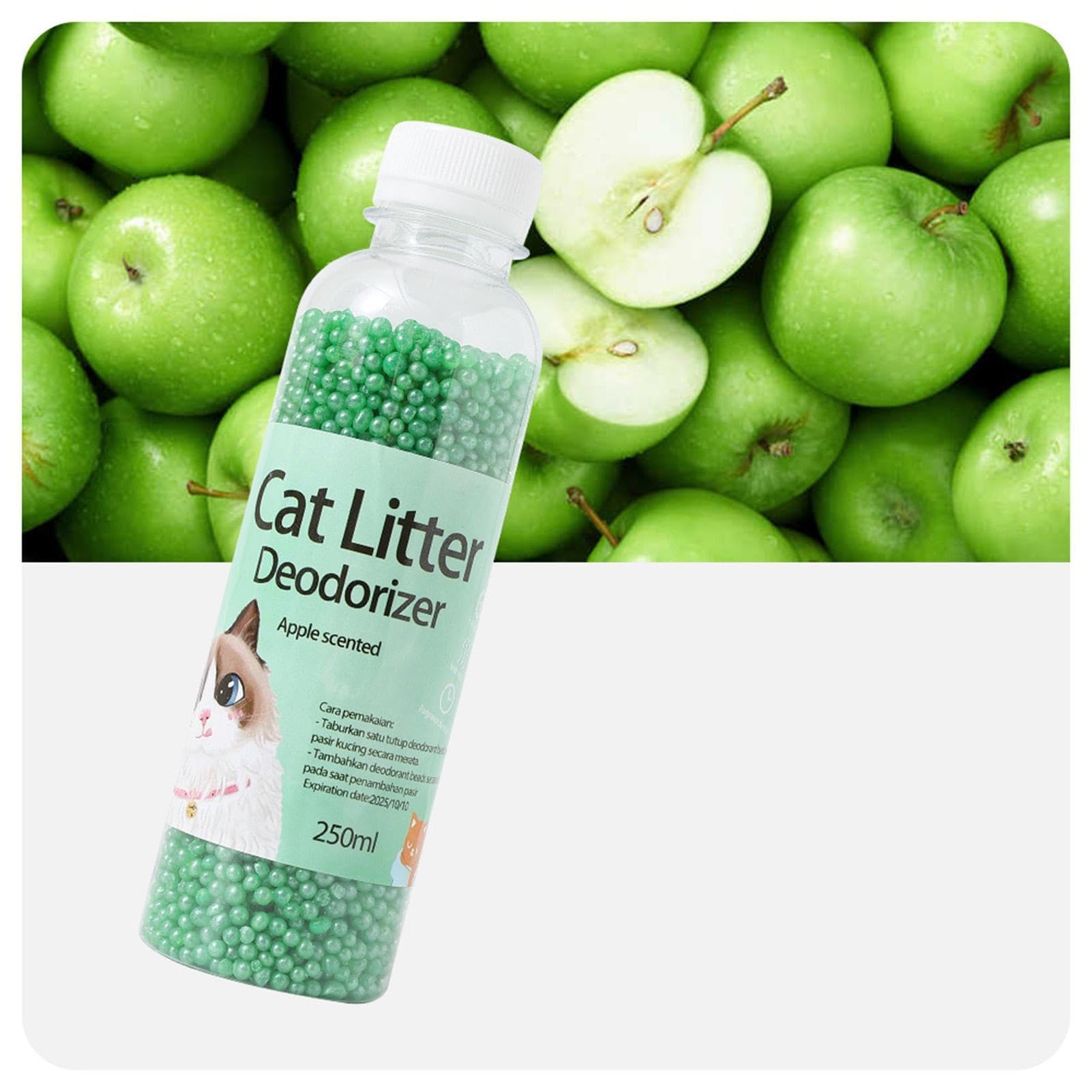 اف دي تي واي مزيل للروائح الكريهة لفضلات القطط، مزيل روائح فضلات القطط متعدد الاغراض للخزائن وصندوق الفضلات والمطابخ والحمامات، مسحوق فعال لازالة الروائح الكريهة لفضلات القطط (اخضر)