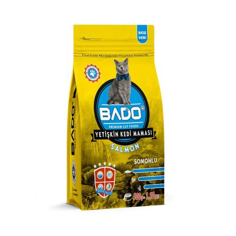 اكل قطط بادو سلمون جاف للقطط البالغة 500 جم