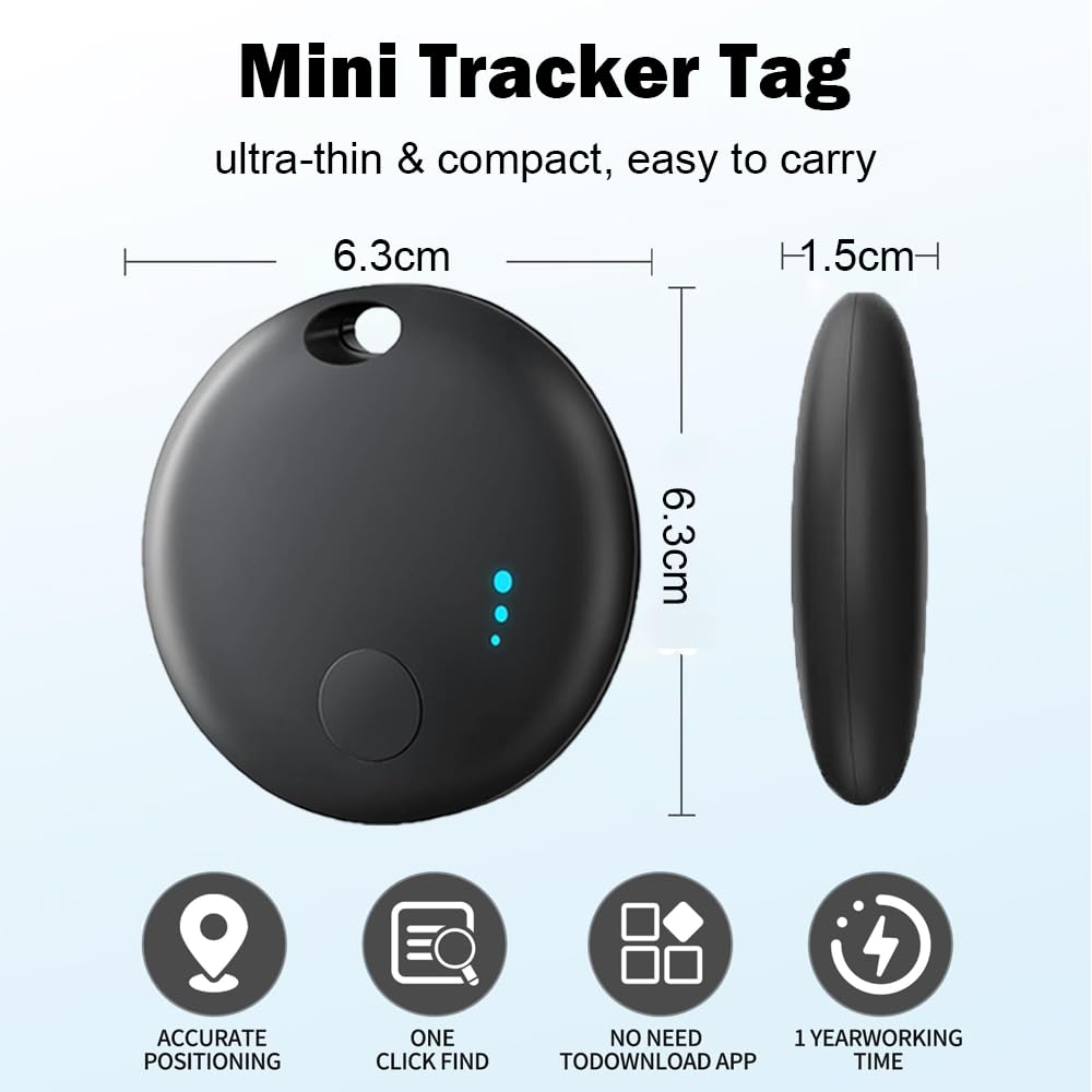 اند ذير بطاقة تعقب ذكية، جهاز تحديد مواقع عناصر المفاتيح متوافق مع iOS، جهاز تتبع الاطفال مقاوم للماء بتصنيف IP67 لمقاومة المياه والغبار، جهاز تتبع بلوتوث صغير لامتعة القطط وحقائب السفر والمحافظ
