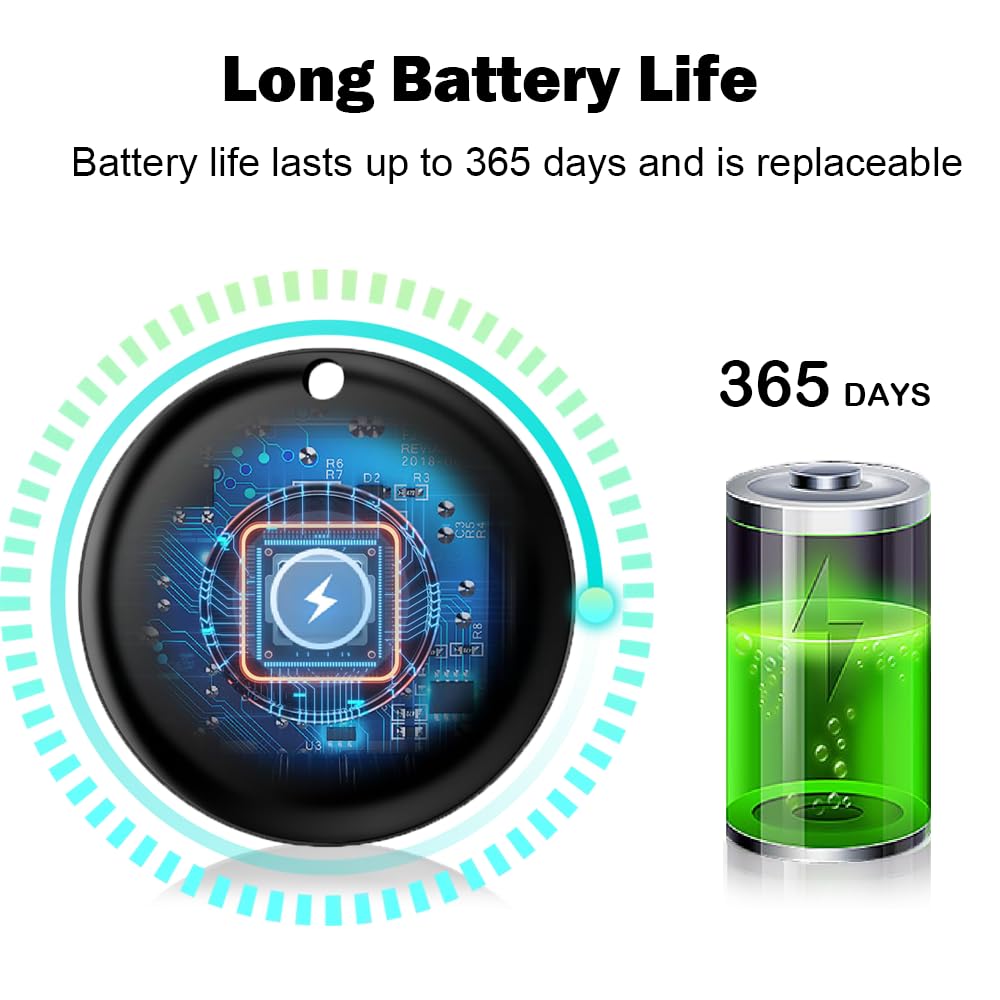 اند ذير بطاقة تعقب ذكية، جهاز تحديد مواقع عناصر المفاتيح متوافق مع iOS، جهاز تتبع الاطفال مقاوم للماء بتصنيف IP67 لمقاومة المياه والغبار، جهاز تتبع بلوتوث صغير لامتعة القطط وحقائب السفر والمحافظ