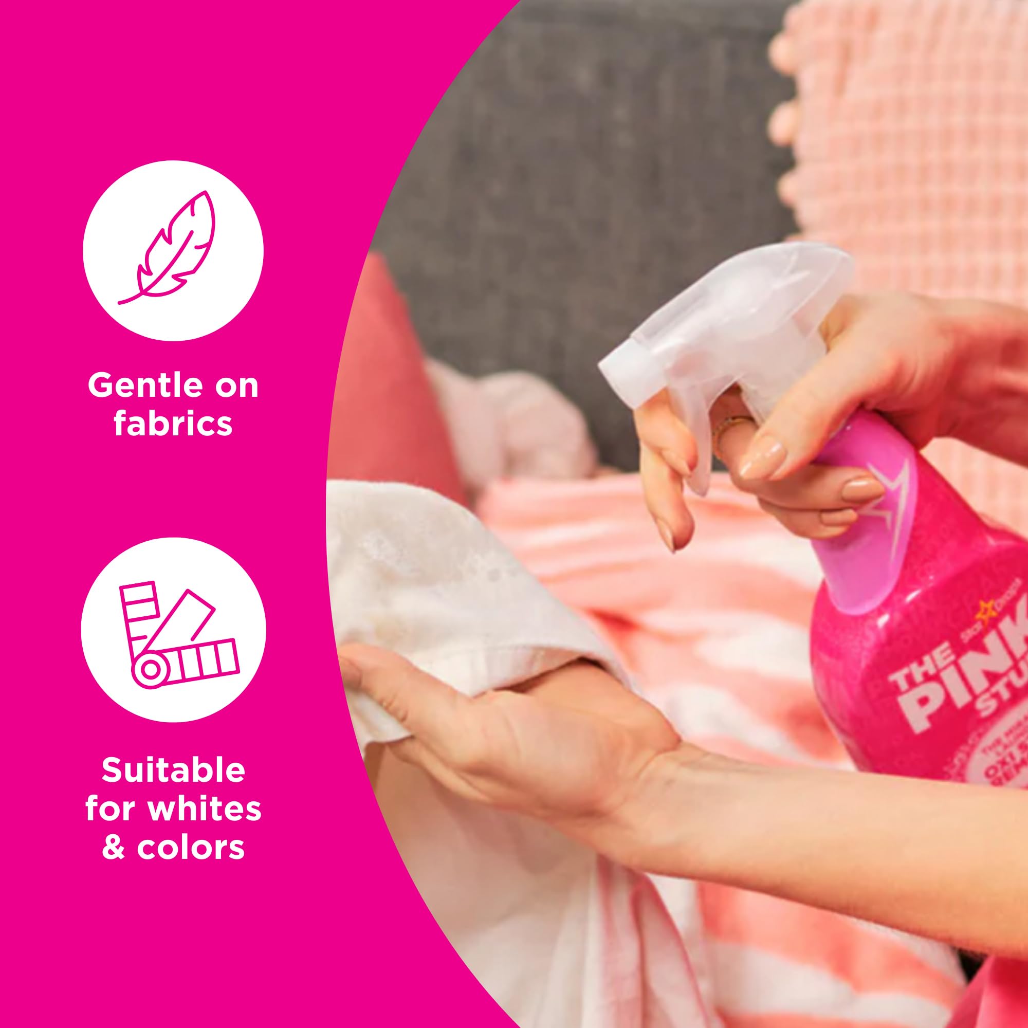 بخاخ ذا بينك ستاف من ستار دروبس - مزيل البقع اوكسي ميراكل لوندري عبوة قطعتين 2 بقع الغسيل 1.27 كيلوجرام