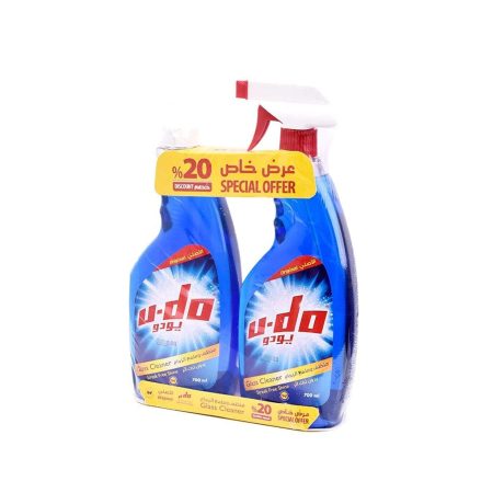 بخاخ سائل لتنظيف النوافذ من يو-دو سعة 700 مل قطعتين