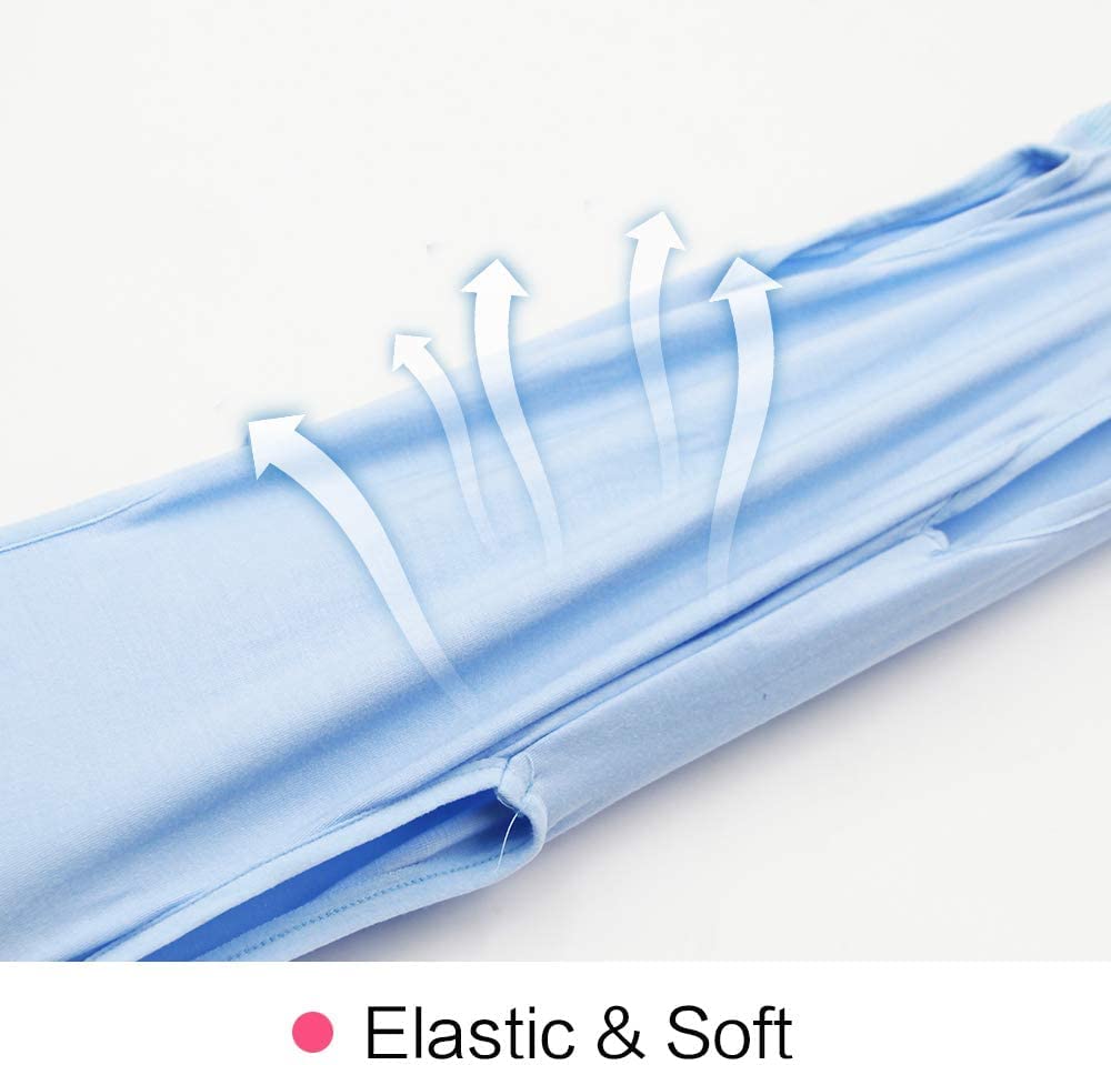 بدلة تعافي للقطط والكلاب بديلة عن الطوق الإلكتروني لجروح البطن والأمراض الجلدية وما بعد العمليات الجراحية ولمنع الحيوانات من لعق الجروح بتصميم ملابس للمنزل (مقاس متوسط - أزرق)