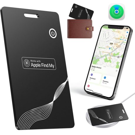 بطاقة تتبع ذكية للامان من اكس كيموس، مكتشف ذكي رفيع قابل لاعادة الشحن، يعمل مع ابل فايند ماي (iOS فقط)، متتبع محفظة، مكتشف الهاتف، مكتشف عناصر بطاقة الامتعة، مقاوم للماء IP68 (اندرويد غير مدعوم)