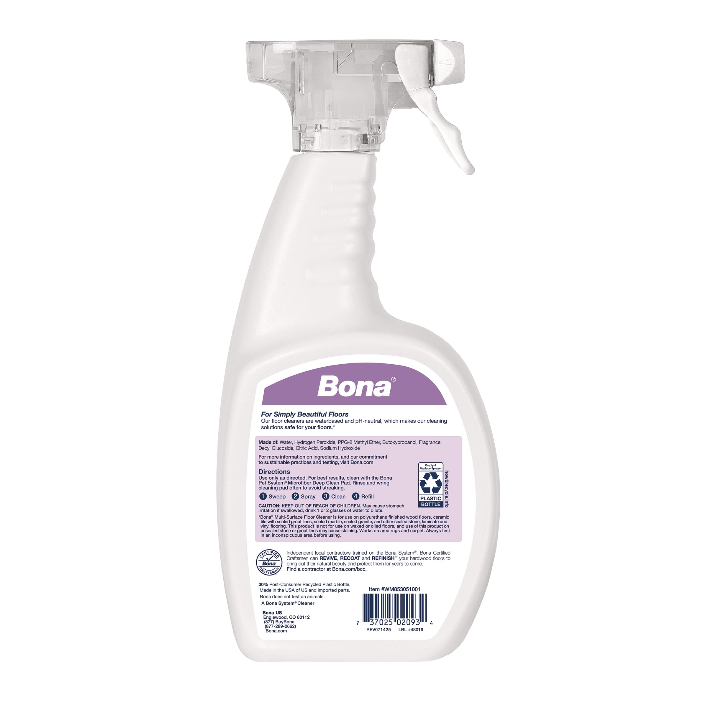 بونا بخاخ منظف الارضيات متعدد الاسطح من بت سيستم، تركيبة للكلاب، 32 اونصة سائلة